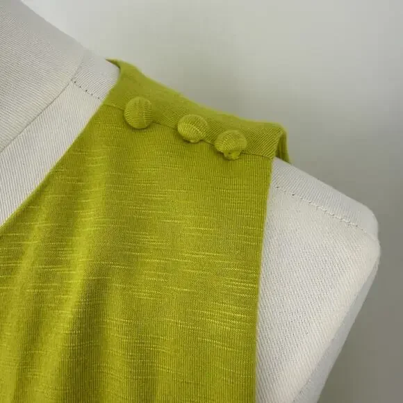 Vince Camuto Sleeveless Ruched Dress XS Key Lime Dopamine Cocktail Summer Spring - Picture 3 of 8